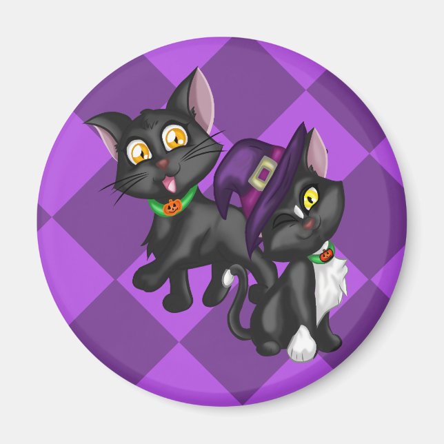 Halloween Kittens Magnet (Vorne)