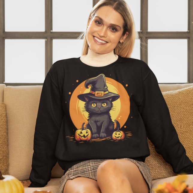 Halloween Kitty Cat zwitschern Sweatshirt (Von Creator hochgeladen)