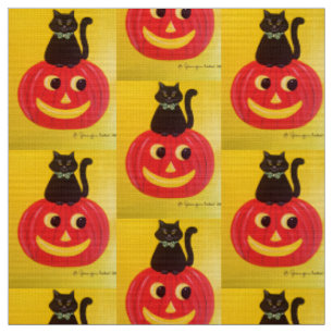 Halloween Kitty Kitty Stoff