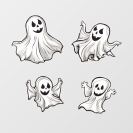 Halloween: Kleine Geister - Fensteraufkleber