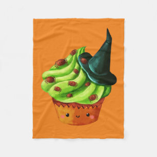 Halloween-kleiner Kuchen voll der kleinen Spinnen Fleecedecke