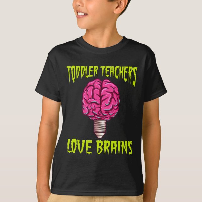 Halloween Kleinkind Liebe Gehirn Männer Frauen T-Shirt (Vorderseite)