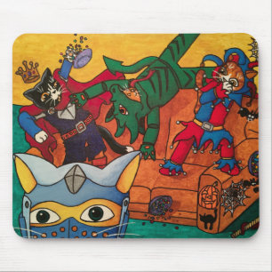 Halloween Knight Costume Cats Mousepad