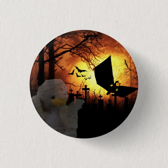 Halloween-Knopf Button (Vorderseite)