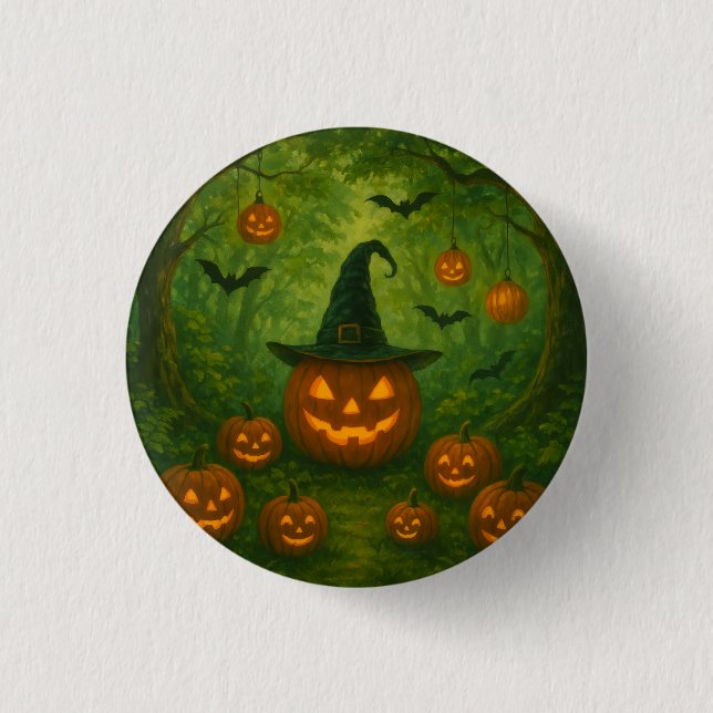 Halloween-Knopf, der zur Natur passt Button (Vorderseite)