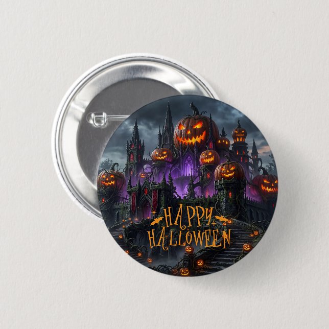 Halloween-Knopfflasche Button (Vorne & Hinten)