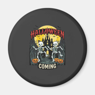 Halloween Kommende Tanzende Skelette Schloss Kürbi Magnet