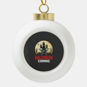 Halloween Kommende Tanzende Skelette Verzaubertes  Keramik Kugel-Ornament