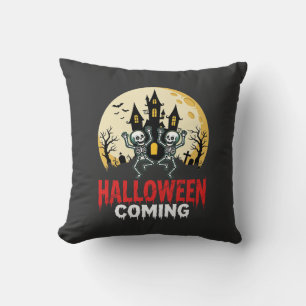 Halloween Kommende Tanzende Skelette Verzaubertes  Kissen