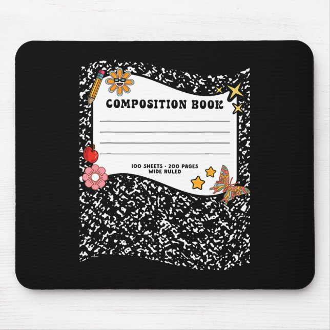 Halloween-Kompositionen-Notebook-Funny-Lehrer Mousepad (Vorne)