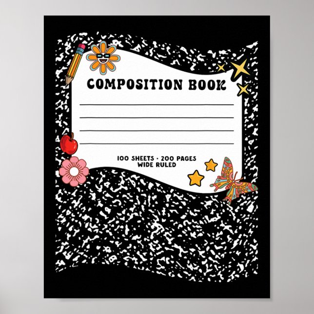 Halloween-Kompositionen-Notebook-Funny-Lehrer Poster (Vorne)