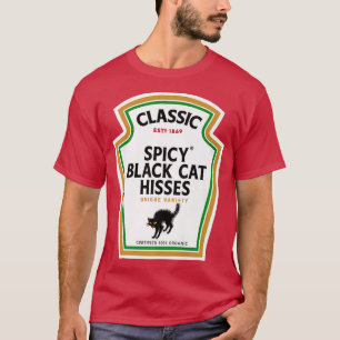 Halloween Konditorei Flasche Spicy Black Cat Hisse T-Shirt