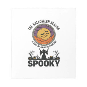 Halloween-Königin Little Miss Retro Hexe_1 Notizblock