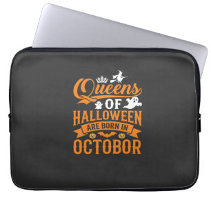 Halloween Königinnen im Oktober geboren Vintage-Ty Laptopschutzhülle