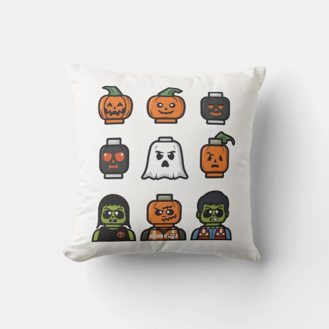 Halloween-Kopf-Monster-Kissen-Kissen Kissen (Vorderseite)