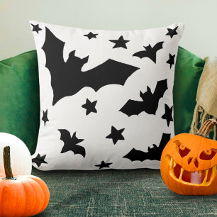 Halloween-Kopfkissen aus Schwarz und Weiß Kissen