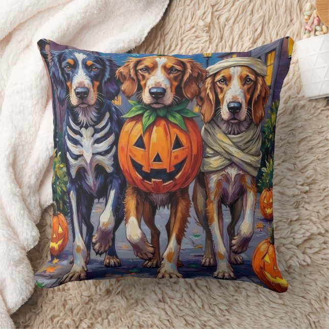 Halloween-Kostüm des englischen Setters Kissen (Decke)