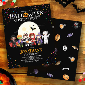 Halloween-Kostüm Geburtstagsparty Flyer