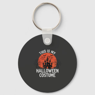 Halloween-Kostüm Geisterburg Vektor-Design Schlüsselanhänger