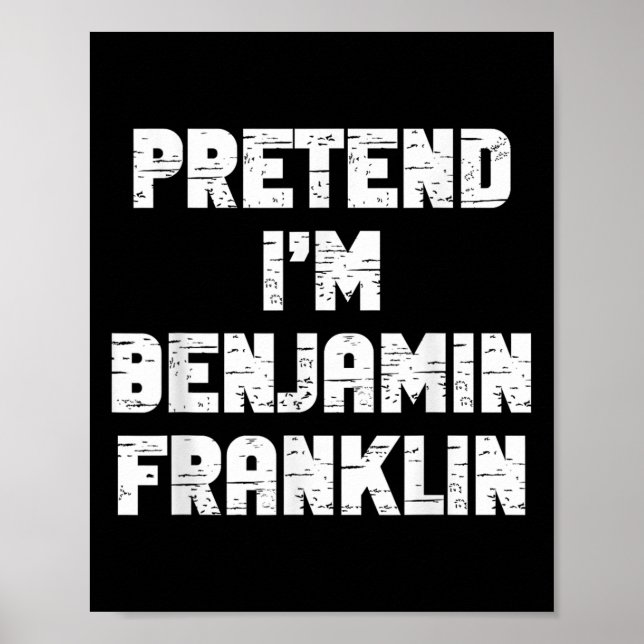 Halloween Kostüm – Ich bin Benjamin Franklin La Poster (Vorne)