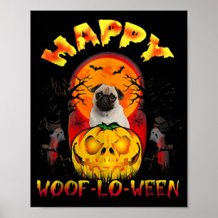 Halloween-Kostüm Männer Frauen Mops Lustiger Hund  Poster