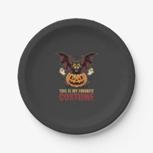 Halloween-Kostüm Monster-Kürbis Gothic-Vektor De Pappteller