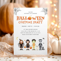 Halloween Kostüm Party Niedlich Kinder Einladung