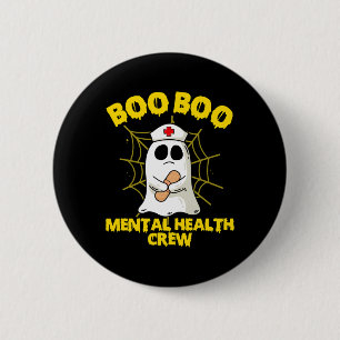 Halloween-Kostüm Psychologie-Krankenschwester Boo Button