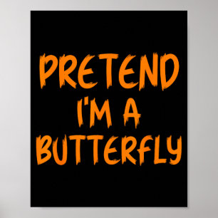 Halloween Kostüm Schmetterling Faul Poster