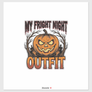 Halloween-Kostüm-Shirt Gruseliger Kürbis-Outfit_1 Aufkleber