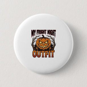 Halloween-Kostüm-Shirt Gruseliger Kürbis-Outfit_1 Button