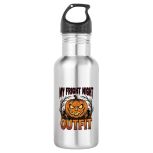 Halloween-Kostüm-Shirt Gruseliger Kürbis-Outfit_1 Edelstahlflasche