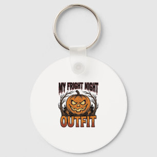 Halloween-Kostüm-Shirt Gruseliger Kürbis-Outfit_1 Schlüsselanhänger