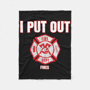 Halloween-Kostüm Spaß Feuerwehrmann Ich lege Feuer Fleecedecke