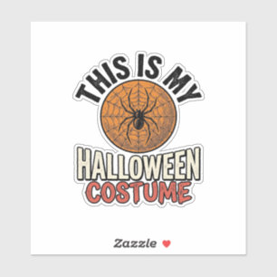 Halloween-Kostüm Spinnennetz Vintage-Shirt-Design_ Aufkleber