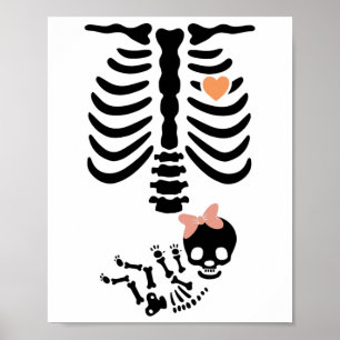 Halloween-Kostüm von Baby Skeleton Poster