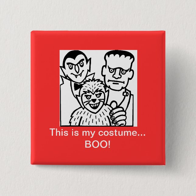 Halloween-Kostüm-Wahl Button (Vorderseite)