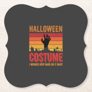 Halloween-Kostüm Zombie-Friedhof Retro-Horror-Desi Untersetzer