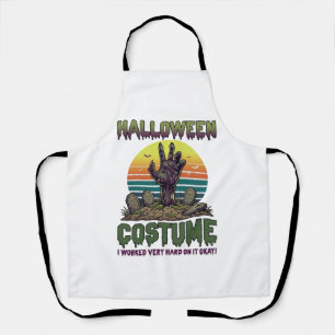 Halloween-Kostüm Zombie-Hand Friedhofs-Grabsteine Schürze