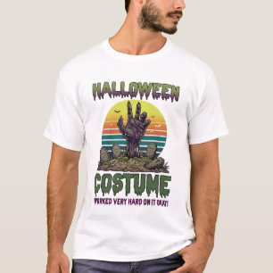 Halloween-Kostüm Zombie-Hand Friedhofs-Grabsteine T-Shirt