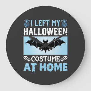 Halloween-Kostüm zu Hause lustiges Fledermaus-Desi Große Wanduhr