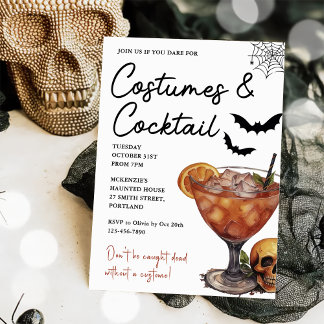 Halloween Kostüme & Cocktails Einladung