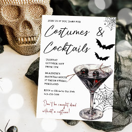 Halloween Kostüme & Cocktails Einladung