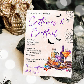 Halloween Kostüme & Cocktails Einladung