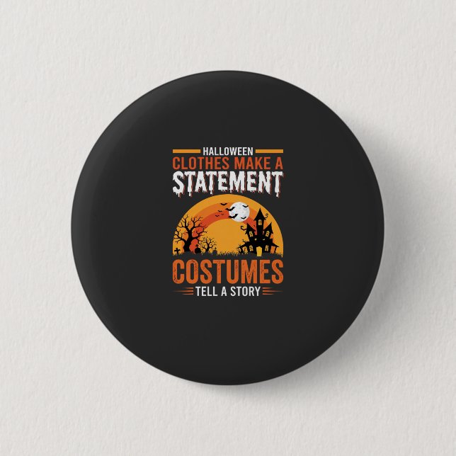 Halloween-Kostüme Statement Spukhaus-Design Button (Vorderseite)