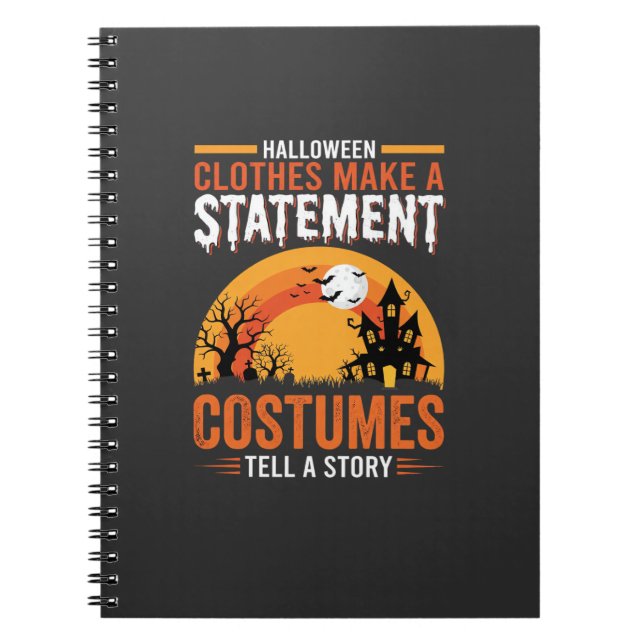 Halloween-Kostüme Statement Spukhaus-Design Notizblock (Vorderseite)