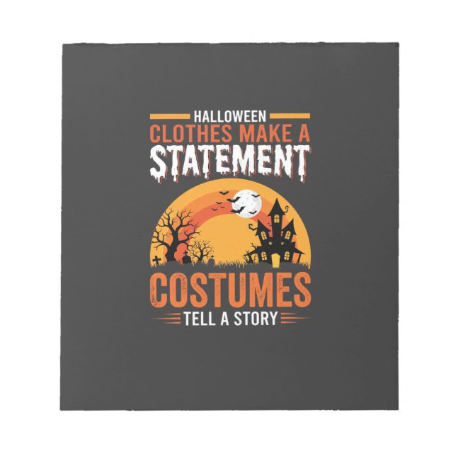 Halloween-Kostüme Statement Spukhaus-Design Notizblock (Vorderseite)