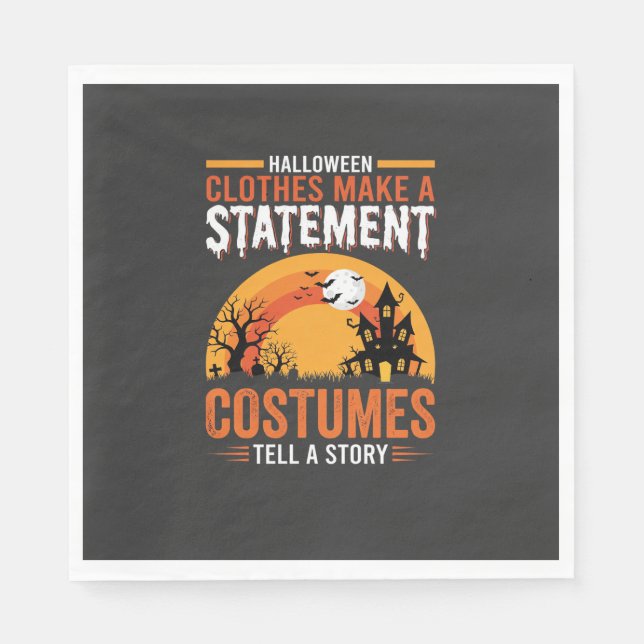Halloween-Kostüme Statement Spukhaus-Design Serviette (Vorderseite)