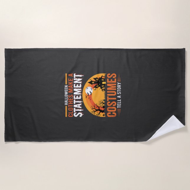 Halloween-Kostüme Statement Spukhaus-Design Strandtuch (Vorderseite)