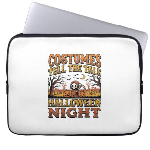 Halloween-Kostümgeschichte Vintage-Friedhof Typogr Laptopschutzhülle